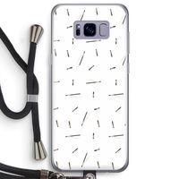 Hipster stripes: Samsung Galaxy S8 Plus Transparant Hoesje met koord