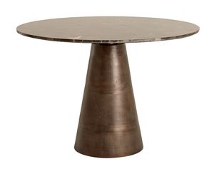 Light & Living Ronde Eettafel Ynez Marmer - Bruin