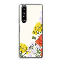 Wilde bloemen: Sony Xperia 1 III Transparant Hoesje