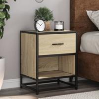 Nachtkastjes 2 st 40x31x50 cm bewerkt hout sonoma eikenkleurig