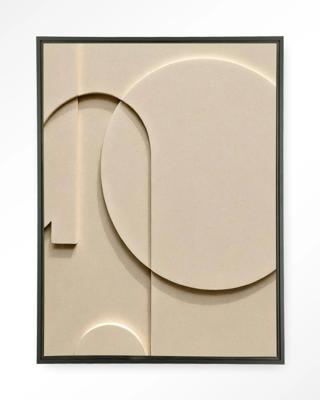 Urban Cotton Wandkleed 'Siaa 3' 145 x 190cm in Floating Frame - black