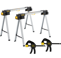 Stanley handgereedschap Opvouwbare Zaagbok TWIN PACK FMST1-75763 actie met twee lijmklemmen - FMST1-75763SB