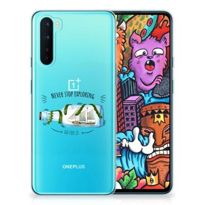 OnePlus Nord Telefoonhoesje met Naam Boho Bottle