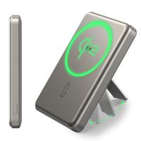 Qi2 5,000 mAh MagSlim Kickstand Power Bank Titanium