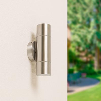 Dax dimbare LED Wandlamp - 2x GU10 Fitting - IP65 Waterdicht - Dimbaar - Up & Down Light - RVS - Modern - Voor binnen en buiten