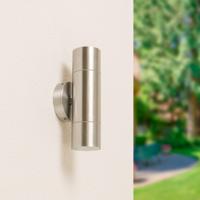 Dax dimbare LED Wandlamp - 2x GU10 Fitting - IP65 Waterdicht - Dimbaar - Up & Down Light - RVS - Modern - Voor binnen en buiten