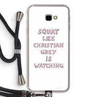 Christian Grey: Samsung Galaxy J4 Plus Transparant Hoesje met koord