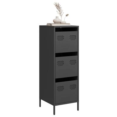 Hoge kast 39x35x103,5 cm staal zwart