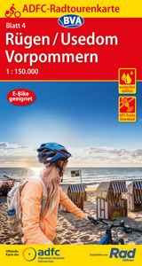 Fietskaart 04 ADFC Radtourenkarte Rügen/Usedom - Vorpommern | BVA Bike