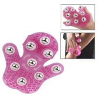 Verdikte palm vormige handheld bal Slimming Meridian Massager (magenta)