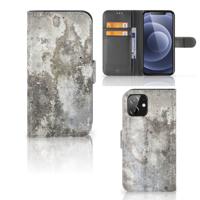 iPhone 12 | 12 Pro (6.1") | Bookcase | Beton Print | Portemonnee hoesje