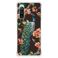 Sony Xperia 10 V Case Anti-shock Pauw met Bloemen - thumbnail