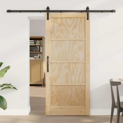 Schuifdeur met beslag 86x198,5 cm massief grenenhout