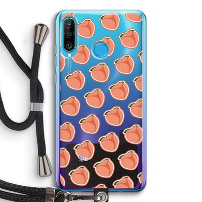 Just peachy: Huawei P30 Lite Transparant Hoesje met koord