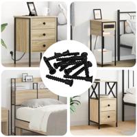 VidaXL Socket cap head schroef 3072 pcs zwart 7 x 40 mm ijzer