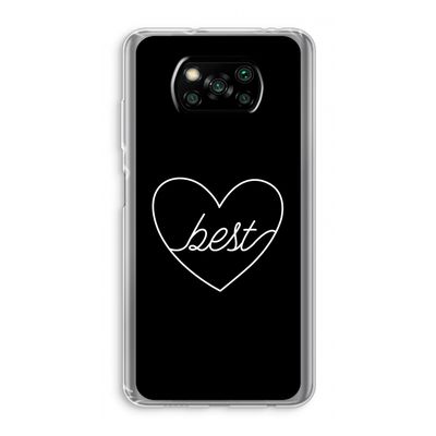 Best heart black: Xiaomi Poco X3 NFC Transparant Hoesje