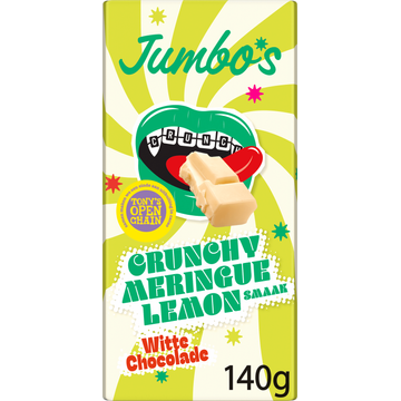 Jumbo&apos;s Witte Chocolade Crunchy Meringue Lemon Limited Edition 140 g