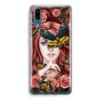 Lady Moth: Huawei P20 Transparant Hoesje