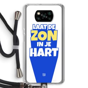 Laat de zon in je hart: Xiaomi Poco X3 NFC Transparant Hoesje met koord