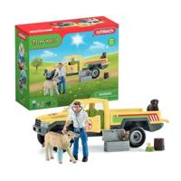 Set boerderijdierenartsbezoek 12-delig - met boerderijdieren, voertuig en dierenarts - SCHLEICH - 42503 FARM WORLD