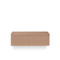 Frozen 3d Badmeubelset 140 cm - Greeplijst in kleur - Incl. Bovenblad Peach