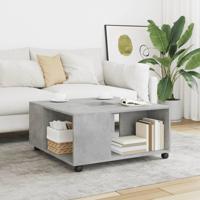 Salontafel 80x80x40 cm bewerkt hout betongrijs Salontafel 80x80x40 cm bewerkt hout betongrijs