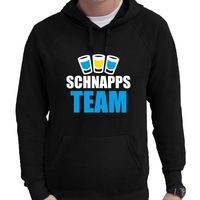 Apres ski trui met capuchon Schnapps team zwart heren - Wintersport hoodie - Foute apres ski outfit