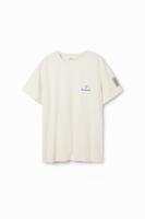 Effen T-shirt met borduursel - WHITE - S