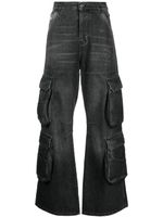 Diesel jean D-Side Cargo en coton - Noir