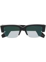 Alexander McQueen Eyewear lunettes de soleil à logo imprimé - Noir