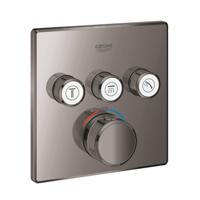Grohe Grohtherm SmartControl Inbouwthermostaat - 4 knoppen - vierkant - hard graphite 29126A00