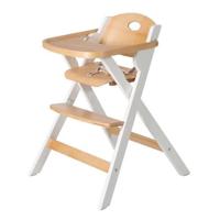 Opvouwbare kinderstoel - ROBA - FOLD UP SMART - Eetblad + veiligheidsgordel - Hout / Wit