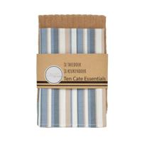 Ten Cate Theedoek en Keukendoek Streep Denim Blauw/Zand Ten Cate Theedoek en Keukendoek Streep Denim Blauw/Zand