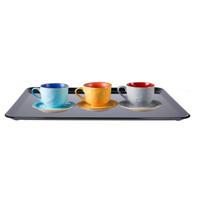 Plat Horeca dienblad in het zwart - kunststof - 43 x 30 cm - Serveerbladen