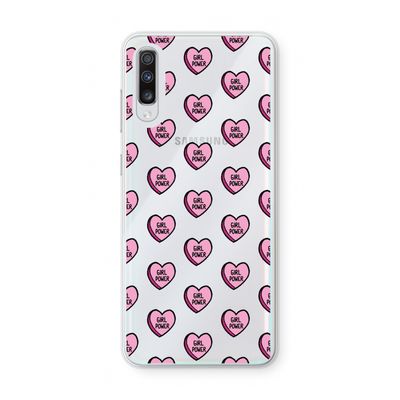 GIRL POWER: Samsung Galaxy A70 Transparant Hoesje