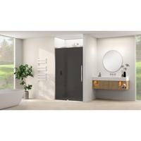 Van Rijn Products ST09 Schuifdeur vast deel - 157.5x200cm - grijs rookglas - soft-close - incl. RVS Geborsteld ST09300160GRBN Van Rijn Products ST09 Schuifdeur vast deel - 157.5x200cm - grijs rookglas - soft-close - incl. RVS Geborsteld ST09300160GRBN