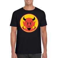 Halloween rode duivel t-shirt zwart heren