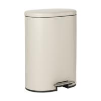 Pedaalemmer ovaal - beige - 50 liter