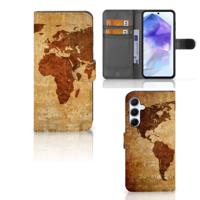 Samsung Galaxy A55 | Flip Cover | Wereldkaart