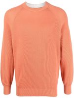Brunello Cucinelli pull en maille à manches longues - Orange