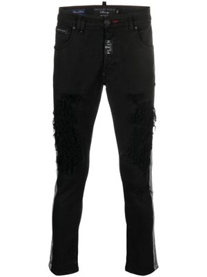 Philipp Plein jean skinny à détails rayés - Noir