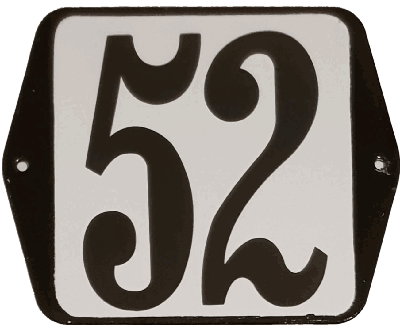Huisnummer standaard nummer 52 - Warentuin mix