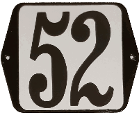 Huisnummer standaard nummer 52 - Warentuin mix