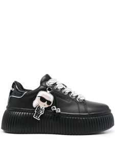 Karl Lagerfeld logo-charm flatform sneakers - Noir