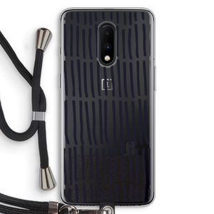 Moroccan stripes: OnePlus 7 Transparant Hoesje met koord