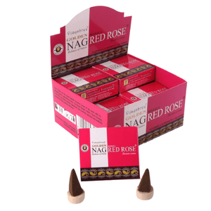 Golden Nag Wierookkegels -  Red Rose