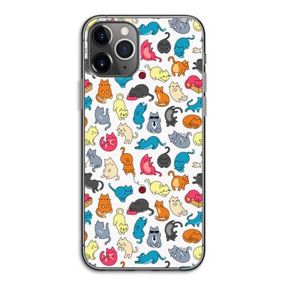 Kleurrijke katten: iPhone 11 Pro Transparant Hoesje