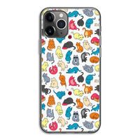 Kleurrijke katten: iPhone 11 Pro Transparant Hoesje