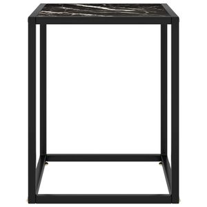 The Living Store Woonkamertafel - Salontafel - 40x40x50 cm - Gehard glas en gepoedercoat staal