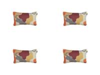 Sierkussen ca. 30x50 cm Grafi bordo (4 stuks) Madison - Madison